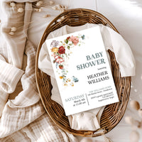Wildflowers Boho Baby Shower Invitation