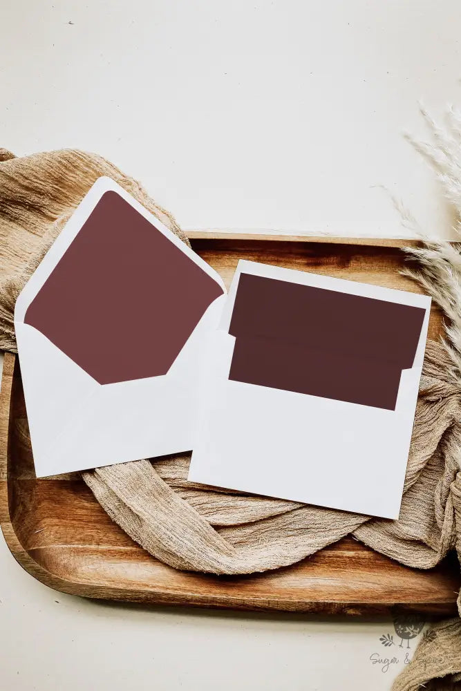Wine Envelope Liner - Premium  from Sugar and Spice Invitations - Just $1! Shop now at Sugar and Spice Paper