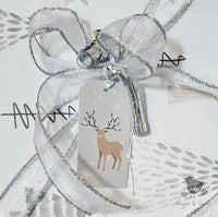 Winter Deer in Snow Christmas Tree Gift Tag - Premium Craft Supplies & Tools > Party & Gifting > Labels, Stickers & Tags > Tags from Sugar and Spice Invitations - Just $26! Shop now at Sugar and Spice Paper