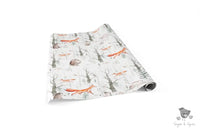 Woodland Fox White Wrapping Paper - Premium Craft Supplies & Tools > Party & Gifting > Packaging & Wrapping from Sugar and Spice Invitations - Just $29! Shop now at Sugar and Spice Paper